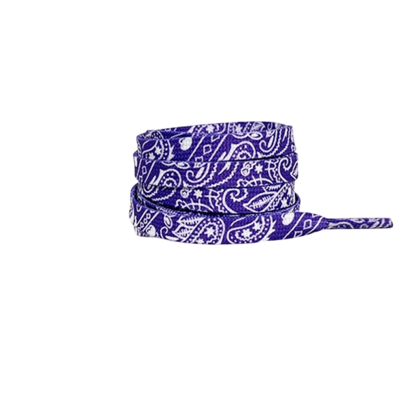 Platte patroon schoenveters 160 cm Kleurrijke polyester katoenen schoenveters Stijlvolle accessoire Mode schoenveters voor sneakers Enkellaarsjes paars