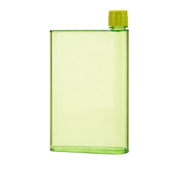 Platte reisfles groen L