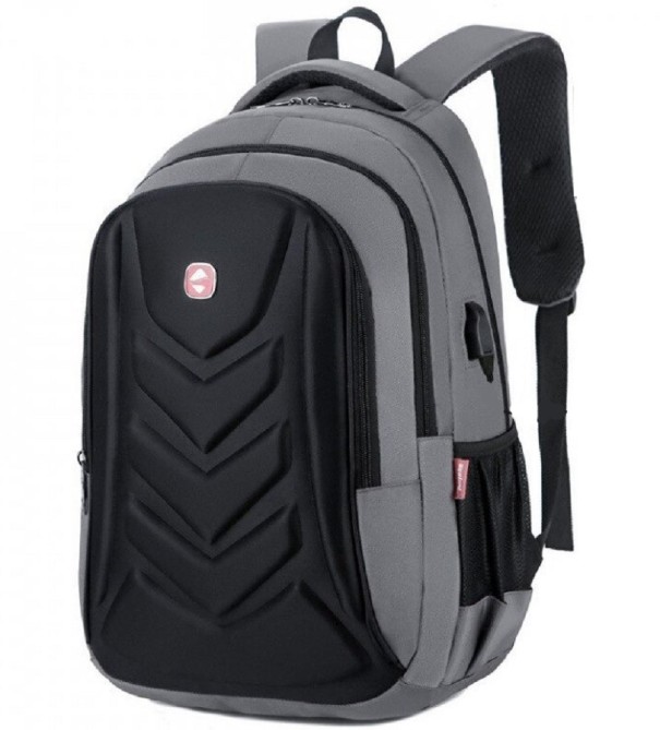 Plecak męski z USB E968 szary