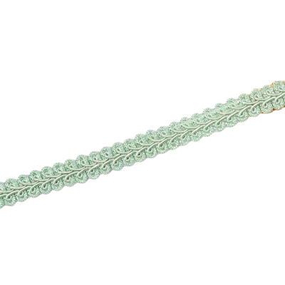 Pletena koronkowa wstążka z lamówką 1,2 cm x 4,6 m Bawełniano-poliestrowa dekoracyjna koronka do szycia odzieży wykończenie tekstyliów akcesoria krawieckie zielony