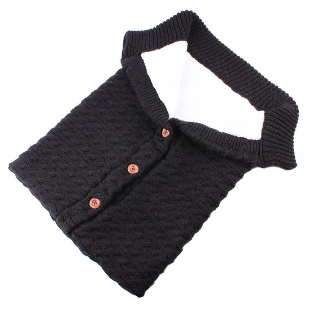 Pletený fusak s knoflíky E435 černá