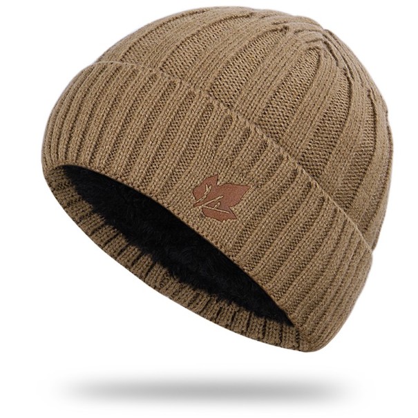Pletený zimní kulich khaki