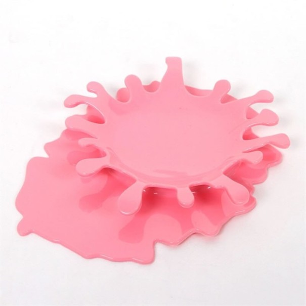 Pletformet træskeholder rosa