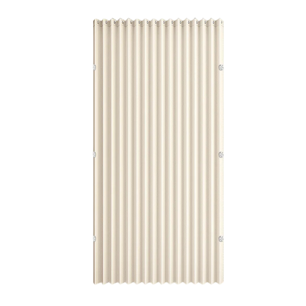 Plisat magnetici pentru uși 180x220 cm poliester imitație de in inele cârlige din oțel inoxidabil mânere extra lățime cremos