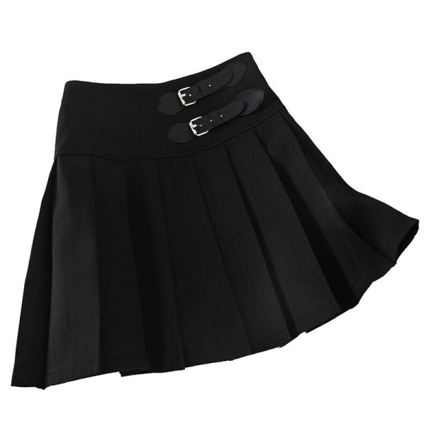 Plisseret nederdel til kvinder P1392 sort XS