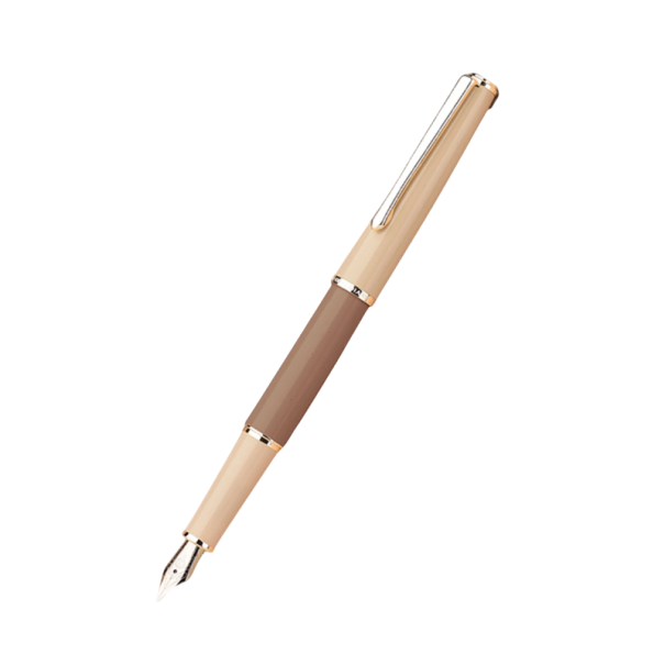 Plniace pero Hongdian retro hrot 0,7–0,8 mm dĺžka 13,7 cm priemer 12 mm atramentové pero pre písanie hnedo-bežovej kaligrafie škola kancelária 1