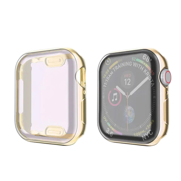 Plný kryt obrazovky pro Apple Watch 38 mm Series 1 2 3 Ochranný kryt displeje 360° Pouzdro s ochranou obrazovky iWatch ochrana hodinek zlatá