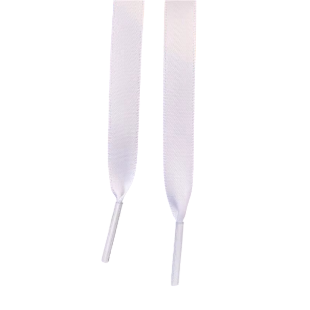 Ploché saténové šnúrky do topánok 80 cm x 1 cm Hodvábne stuhy Dámske módne šnúrky na tenisky Lesklé elegantné šnúrky 1 pár biela