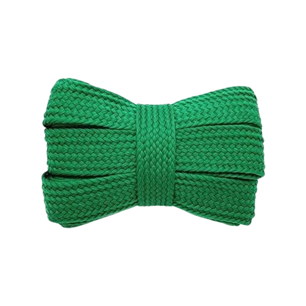 Ploché široké tkaničky 160x2 cm Polyesterové extra dlouhé tkaničky do bot Tenisky Módní doplněk Oblečení DIY Šití zelená