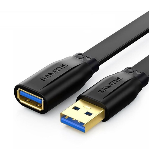 Plochý prodlužovací kabel USB 3.0 M/F 1 m