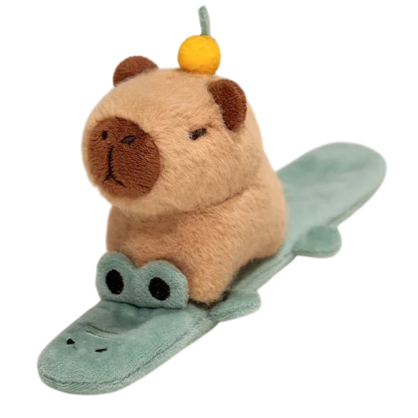 Pluche armband met capibara Schattige pluche speeltje voor om de pols 25 × 10 cm Leuk accessoire voor kinderen en volwassenen Schattig cadeau 1