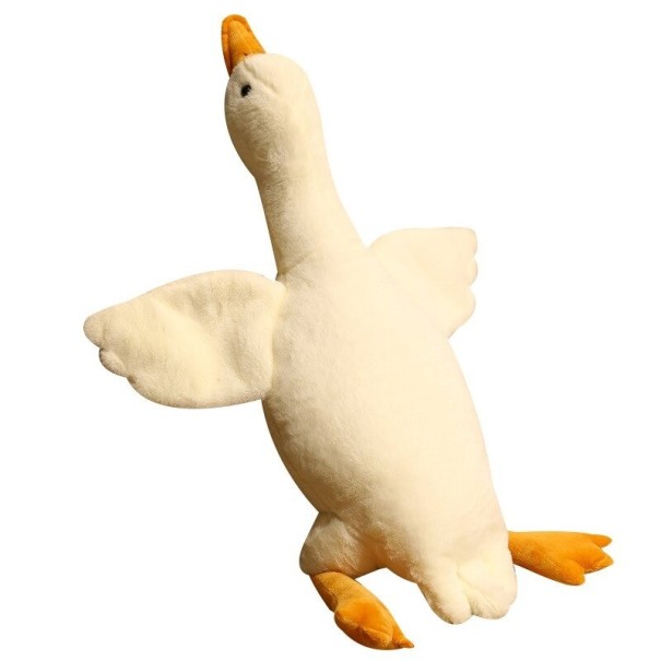 Pluche gans 130 cm wit