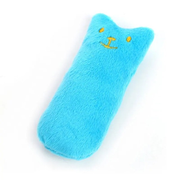 Pluche kattenspeeltje 9,5 x 4 cm Klein zacht kattenspeeltje Speelgoed om mee te spelen en te bijten Kattenspeeltje voor thuis blauw