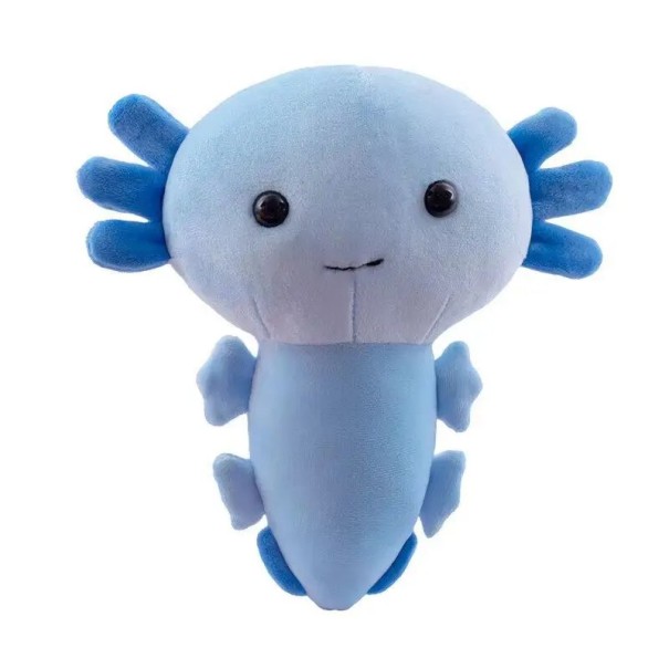Pluchen speelgoed schattige Axolotl 20 cm Zachtroze salamander met uitdrukking Schattig waterdier Knuffeldier voor kinderen Plankdecoratie blauw