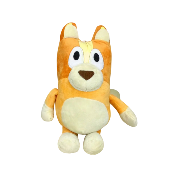 Pluchen speelgoedhond Bluey 28 cm Cartoonfiguur Zacht pluchen speelgoed voor kinderen Verzameldecoratie Cadeau voor animatiefans oranje