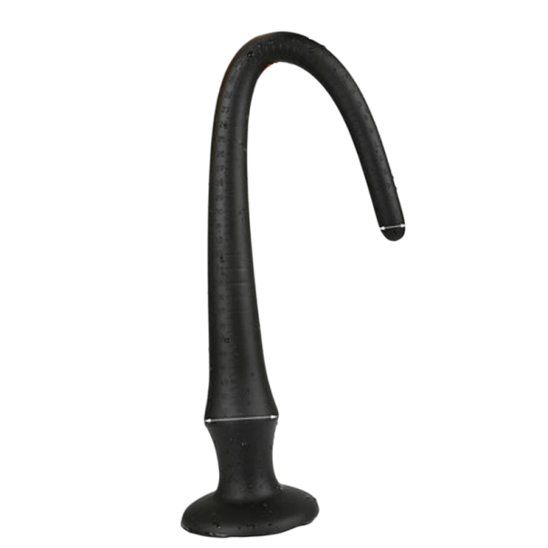 Plug anal em silicone longo 60 cm design flexível uso confortável embalagem discreta preto