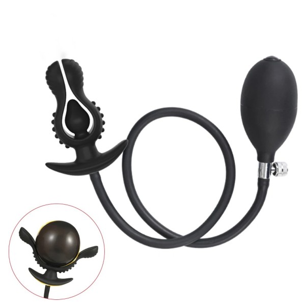 Plug anal gonflable en silicone pour stimulation intense et massage de la prostate manipulation facile régulation de la taille emballage discret 1