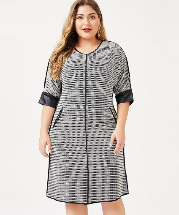 Plus size bavlněné šaty XL