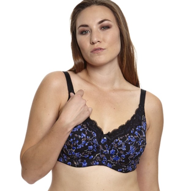 Plus size-bh J987 blå 75D