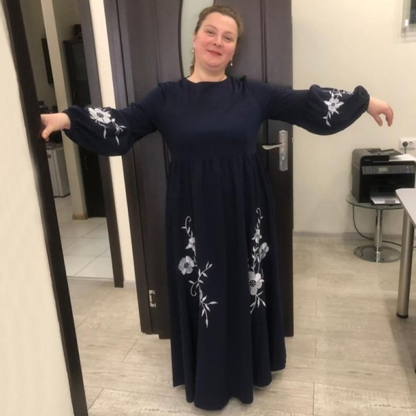Plus size bloemenjurk A1