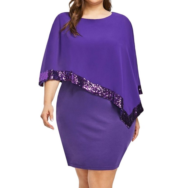 Plus size klänning med paljetter