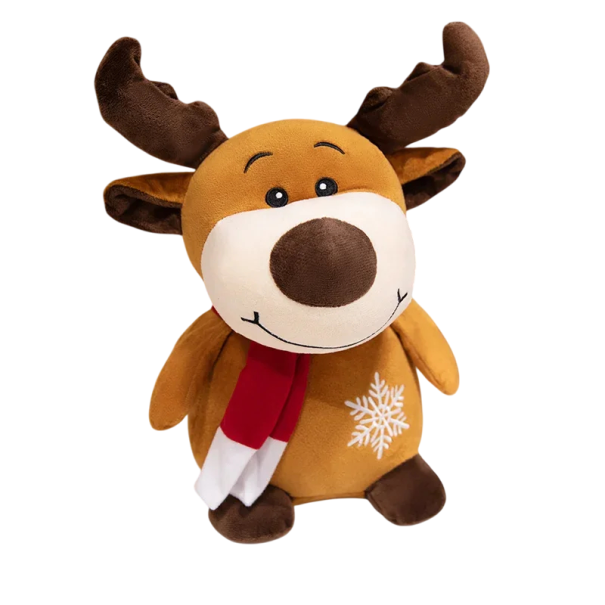 Plüsch-Elch 40 cm Weihnachtsdekoration aus Baumwolle und PP-Baumwolle Weiche Figur für den Innenbereich Originaler Schmuck für die Winterzeit 1