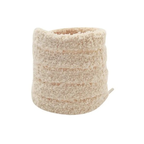 Plüsch-Schnürsenkel, 100 cm, weich, niedlich, für Turnschuhe, originelles Accessoire, bunte Schnürsenkel, Dekoration für Schuhe im Kinderstil apricot