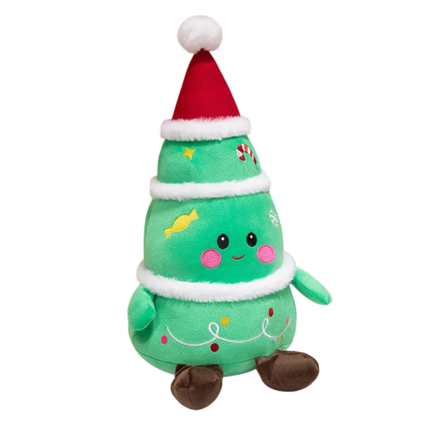 Plush Christmas Tree 23 cm Soft Decoration Made of Cotton and PP Cotton Cute Figure for Interior Festive Table Decoration 1