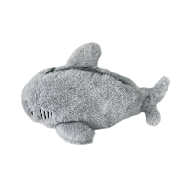 Plush Pencil Case with Ocean Shark Design 22x12 cm Cute Pencil Pouch Large Capacity Kawaii Cosmetic Bag School Supplies 1