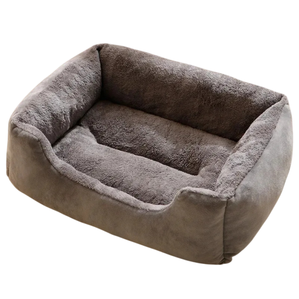 Plush Pet Bed 70 x 50 cm Large Comfortable Bed for Dogs and Cats Soft Sleeping Mattress for the Home grey