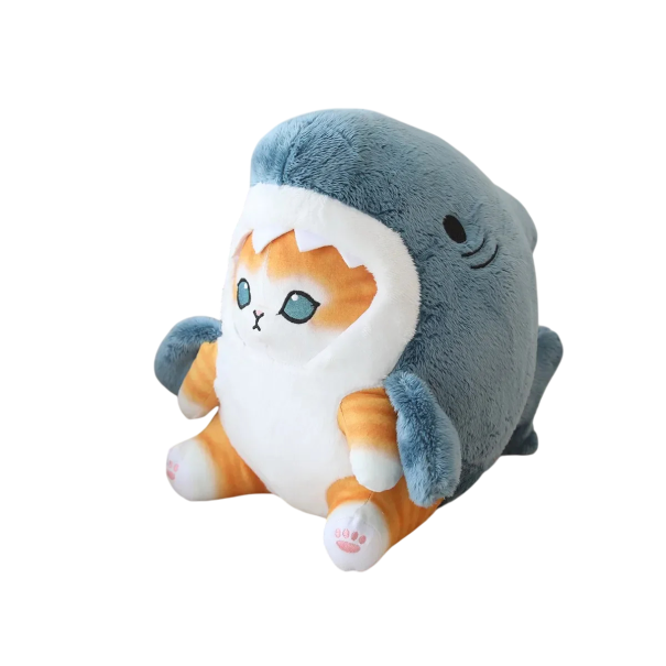 Plush Toy Catshark 20 cm Orange Cat and Grey Shark Soft Plush with PP Cotton Original Cuddly Gift for Children and Adults 1
