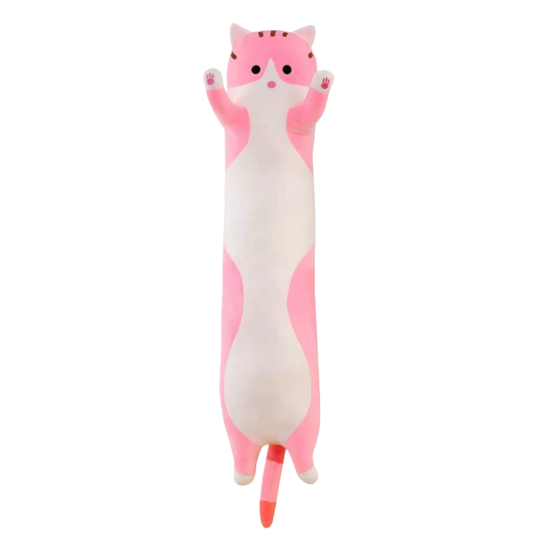 Pluszowa poduszka długi kot 50 cm różowy