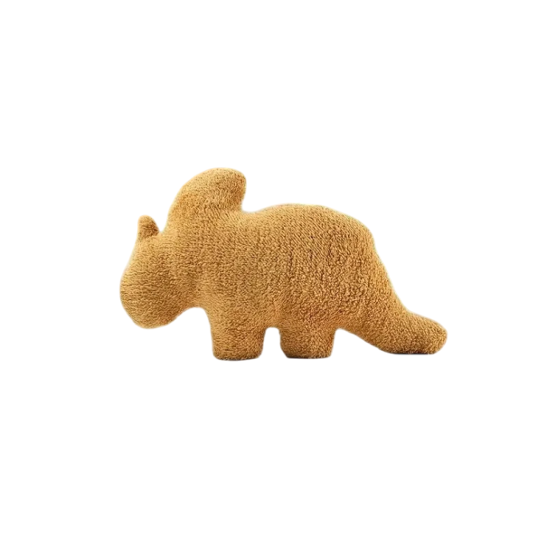 Pluszowy dinozaur Triceratops Roztomiała zabawka w stylu nuggetów z kurczaka Miękki pluszak dla dzieci i kolekcjonerów 1