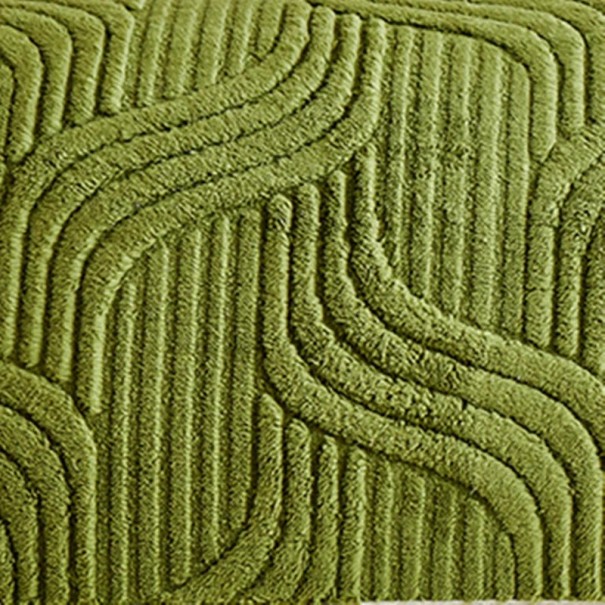 Plyschbezug für Kissen Weicher gerippter Muster 45 x 45 cm Feiner flauschiger Plüsch Dekorativer Bezug für Sofa Bett und Sessel im Wohnzimmer grün