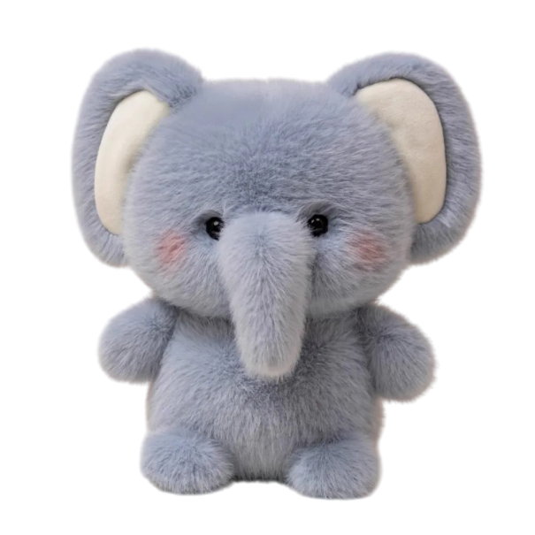 Plyschig elefant 16 cm Mjuk plyschleksak med fyllning av PP-bomull Söt grå plyschfigur Dekoration Inomhusdjur Present för barn och vuxna 1