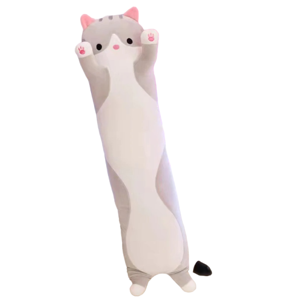 Plyschkudde lång katt 50 cm