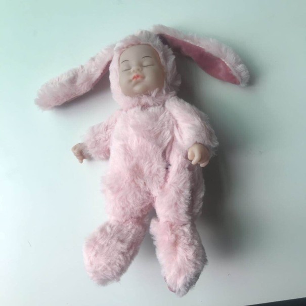 Plyšová bábika králiček svetlo ružová