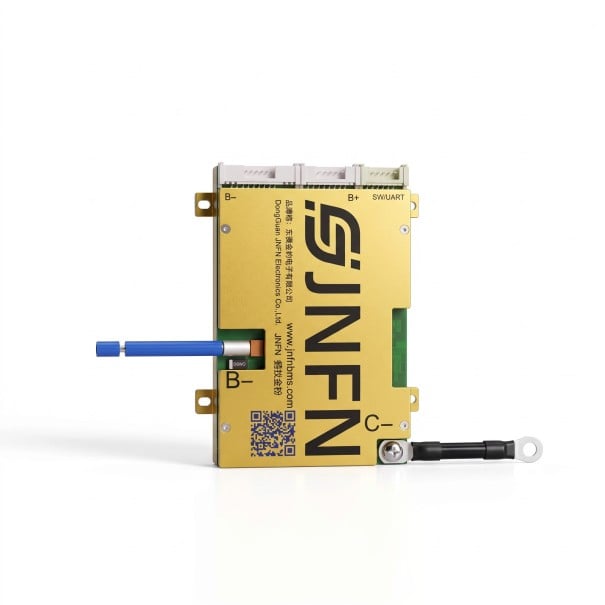 Płytka BMS z balansem JNFN S Bluetooth 8S do 22S 80 A szczyt 200 A dla Li-ion LiFePO4 LTO i Na-ion Żółta dla rowerów elektrycznych i hulajnóg 1