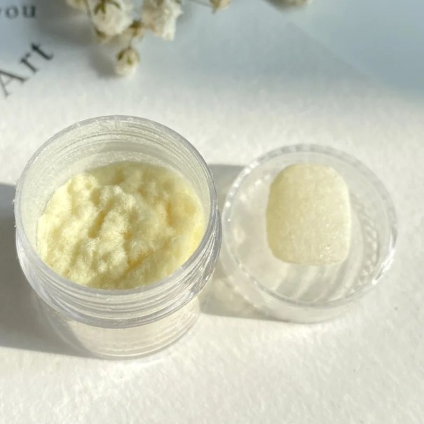 Pó de veludo para unhas para manicure, pó fino para efeito mate e aveludado nas unhas creme