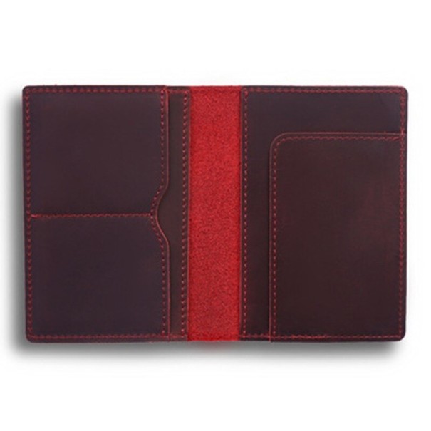 Pochette da viaggio per documenti da uomo T1002 bordeaux