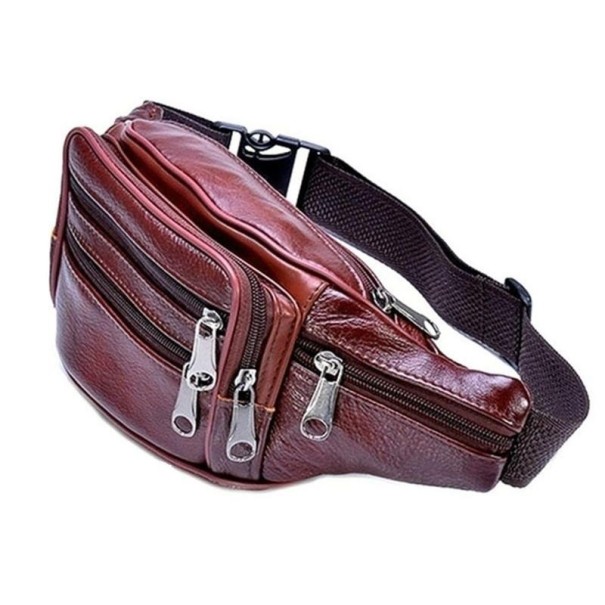 Pochette en cuir pour homme bordeaux