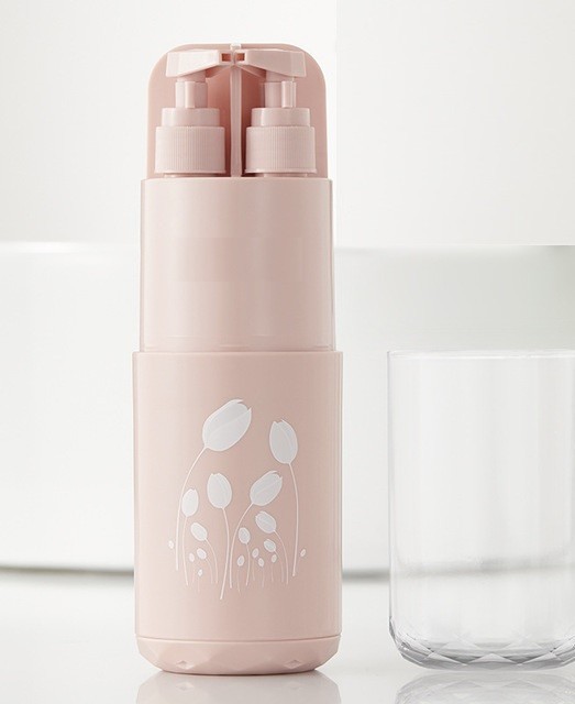 Pochette multifonctionnelle de salle de bain 5 en 1 rose