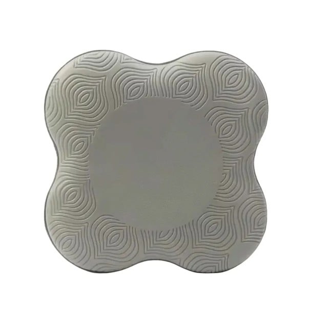 Podložka pod kolena na jogu ergonomická 20×20×2 cm polyuretan měkká ochranná podložka pro cvičení jógy a fitness šedá