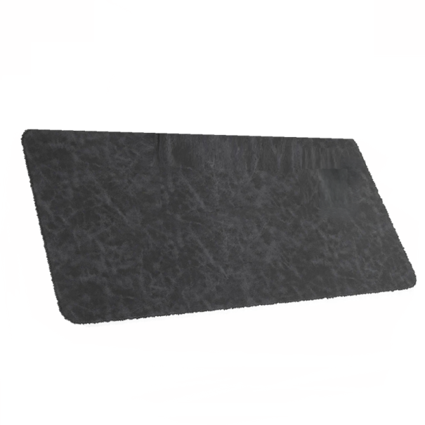Podložka pod myš a klávesnicu 30 x 60 cm Umelá koža polyuretán a polyester Ochrana stola pod notebook i počítač do kancelárie a domácnosti čierna
