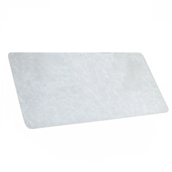 Podložka pod myš a klávesnicu 40 x 80 cm Umelá koža polyuretán a polyester Ochrana stola pod notebook i počítač do kancelárie a domácnosti sivá