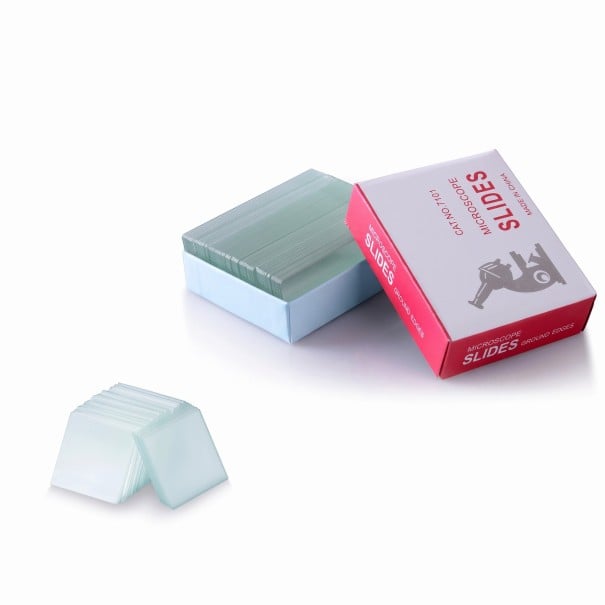 Podložní sklíčka k mikroskopu 50 ks s broušenými hranami a krycí sklíčka 20 x 20 mm 100 ks předem očištěná pro biologické preparáty 1