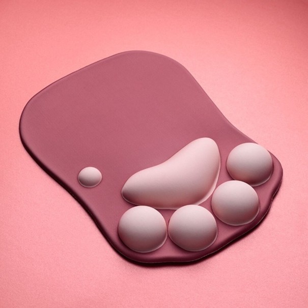 Podpadella per mouse con supporto ergonomico per polso K2495 rosa scuro