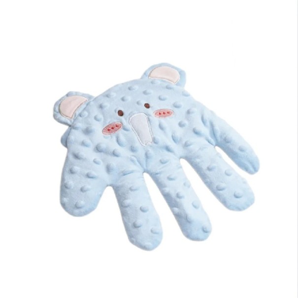 Poduszka uspokajająca dla dzieci 26 x 24 cm Blue Elephant Pressure Sleeping Aid Poduszka do spania dla dzieci z dłońmi i pilotem 1