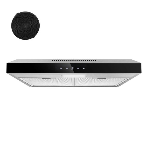 Podvěsná digestoř s recirkulací a odtahem 250 m³/h 59,5 x 48 x 10 cm nerezová ocel s LED osvětlením a dotykovým ovládáním do kuchyně 1