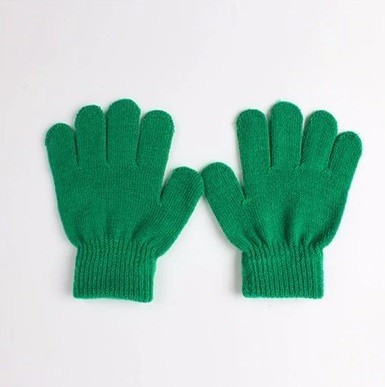 Podzimní dětské rukavice J3245 zelená